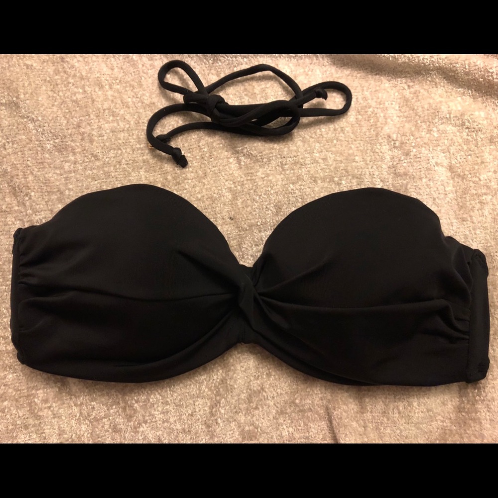 Black Victoria’s Secret bandeau bikini top